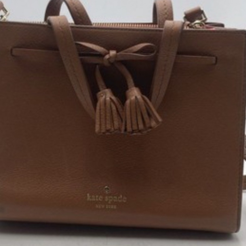 Kate spade Brown Tote with Bow Tassel Design